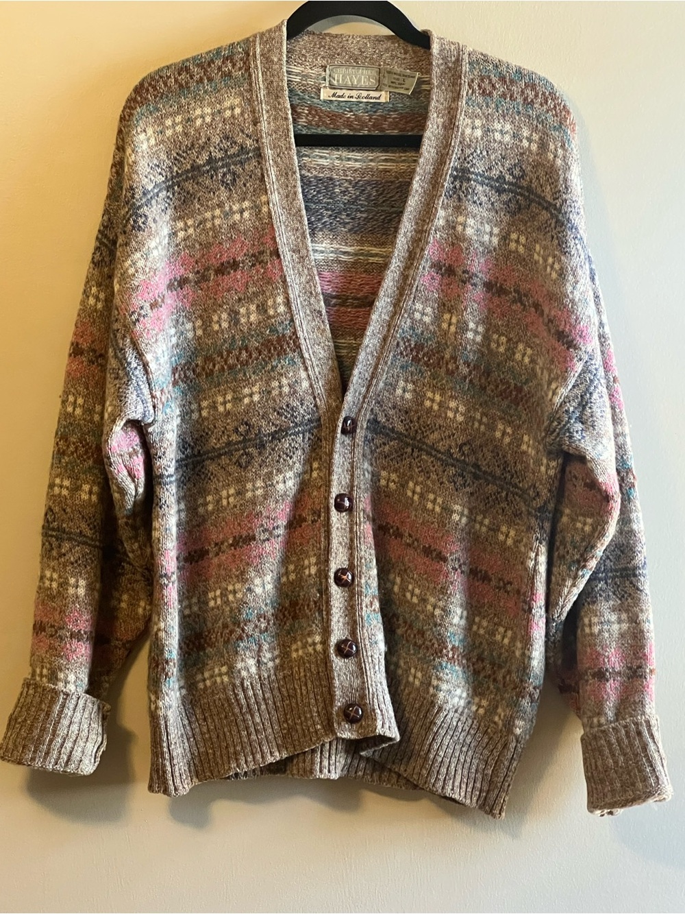 Vintage Christopher Hayes Button-Up Cardigan 100% Wool